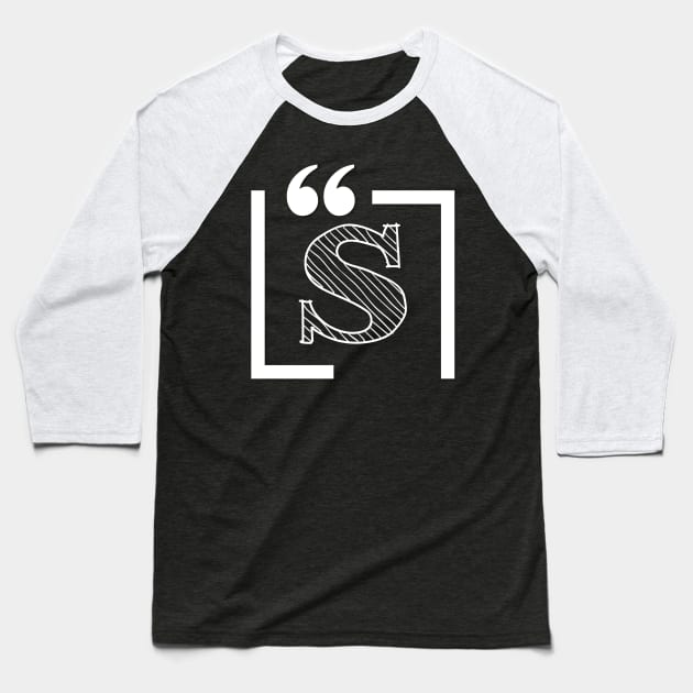 Letter S: Monogram Initial letter s Baseball T-Shirt by EightBats